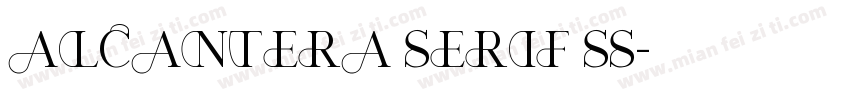 Alcantera Serif SS字体转换